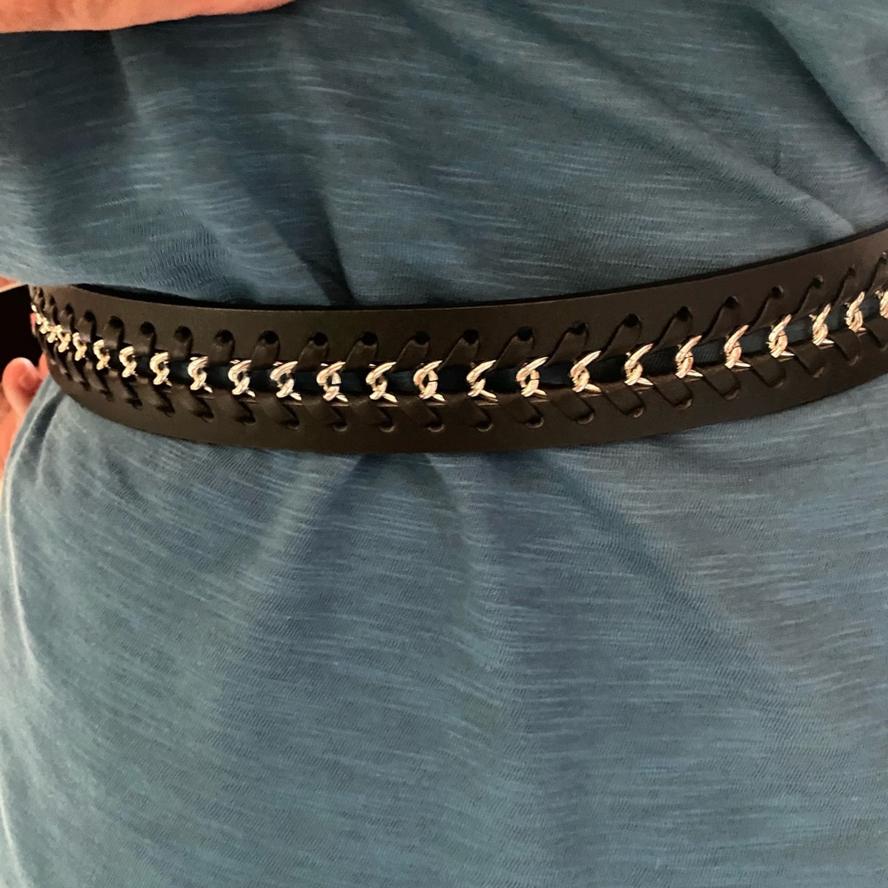 Stylish Black and Silver Women's Belt